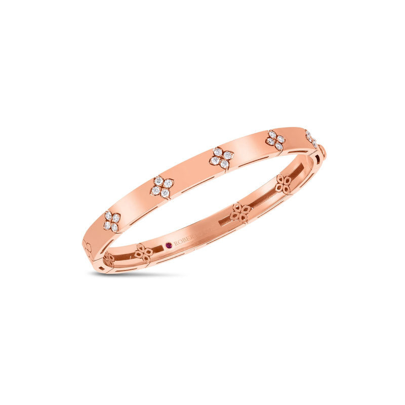 Roberto Coin Love in Verona Diamond Accent Bangle-Roberto Coin Love in Verona Medium Width Diamond Accent Bangle - 8882968AXBAXP