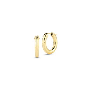 Roberto Coin Perfect Gold Hoop Earrings-Roberto Coin Perfect Gold Hoop Earrings - 210008AYER00 - Roberto Coin Perfect Gold Hoop Earrings in 18 karat yellow gold.