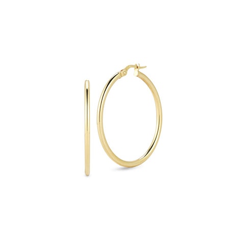 Roberto Coin Perfect Gold Medium Hoop Earrings - 556024AYER00