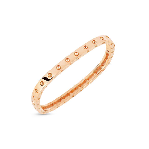 Roberto Coin Pois Moi 1 Row Square Bangle-Roberto Coin Pois Moi 1 Row Square Bangle -