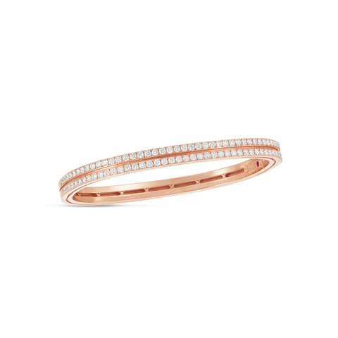 Roberto Coin Portofino 2 Row Diamond Bangle-Roberto Coin Portofino 2 Row Diamond Bangle - 7771884AXBAX
