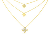 Roberto Coin Princess Flower 3 Drop Diamond Necklace - 7771857AJ13X