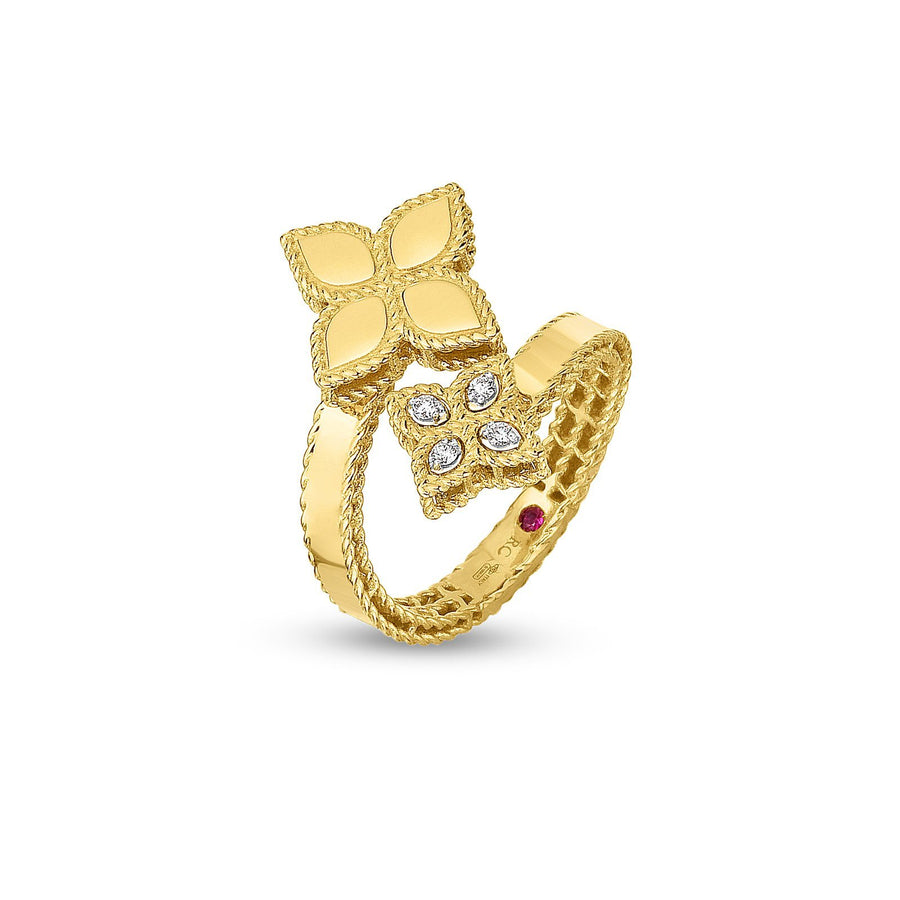 Roberto Coin Princess Flower Bypass Diamond Ring -