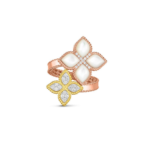 Roberto Coin Princess Flower Bypass Diamond Ring-Roberto Coin Princess Flower Bypass Diamond Ring -