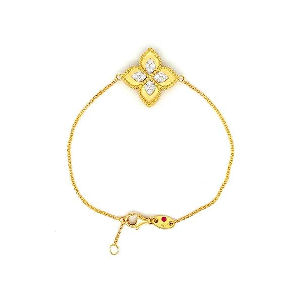 Roberto Coin 18kt Yellow Gold Princess Flower Diamond Necklace