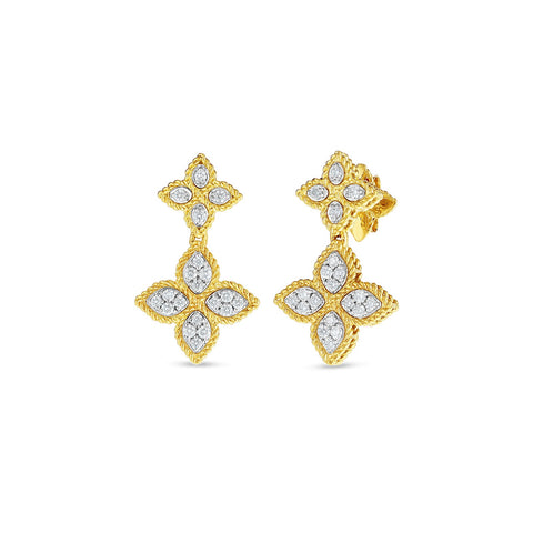 Roberto Coin Princess Flower Diamond Drop Earrings-Roberto Coin Princess Flower Diamond Drop Earrings - 7771809AJERX