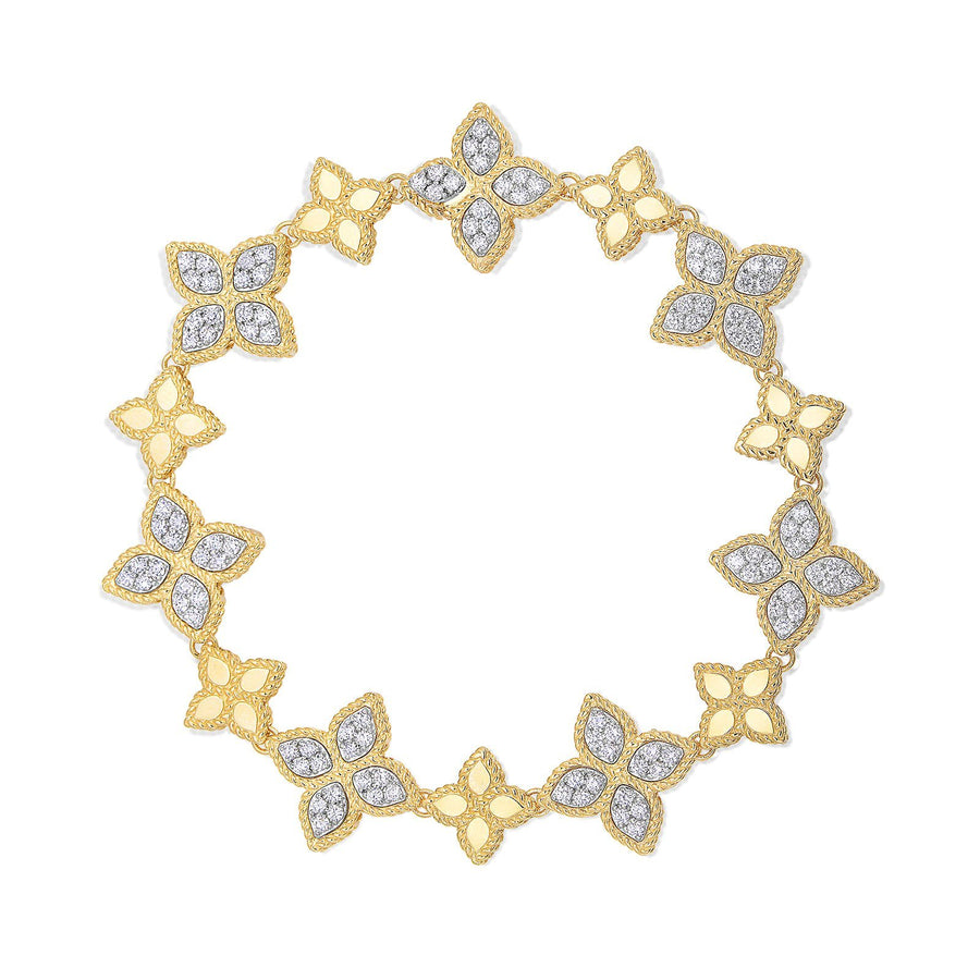Roberto Coin Princess Flower Diamond Link Bracelet -