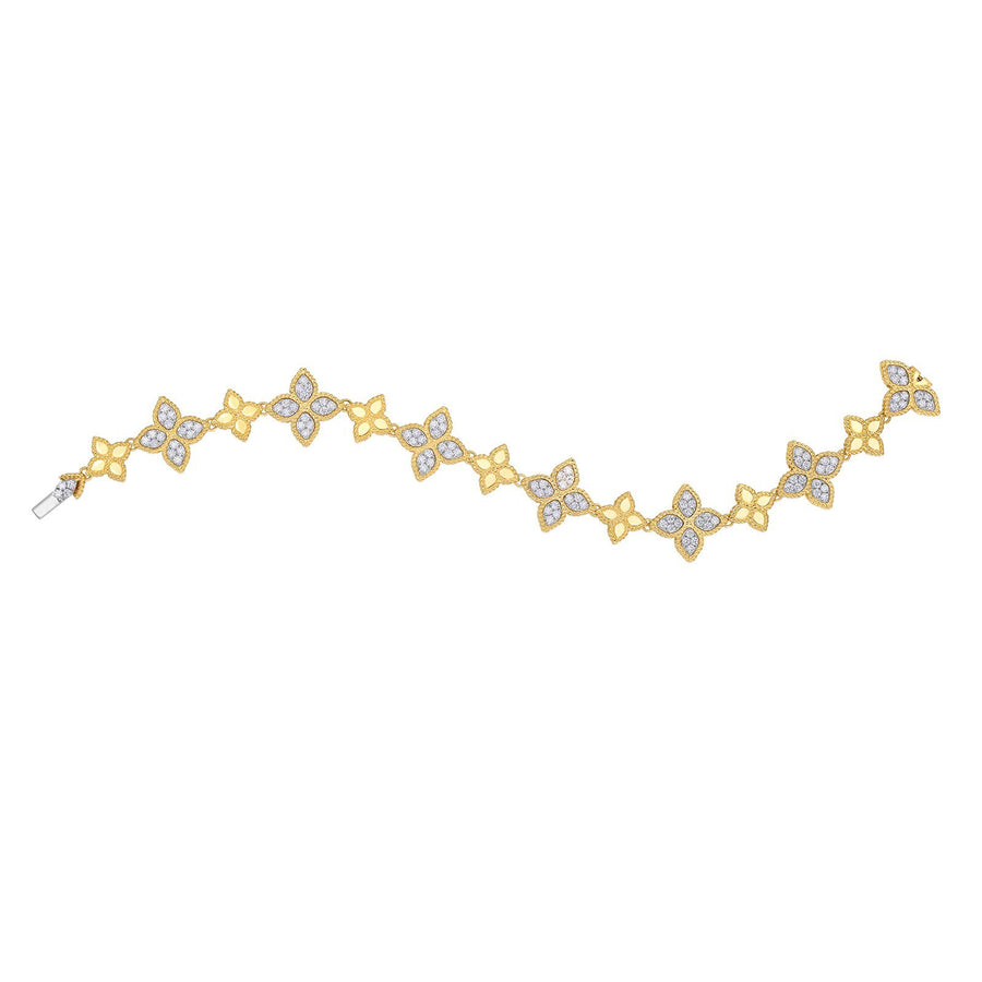 Roberto Coin Princess Flower Diamond Link Bracelet -