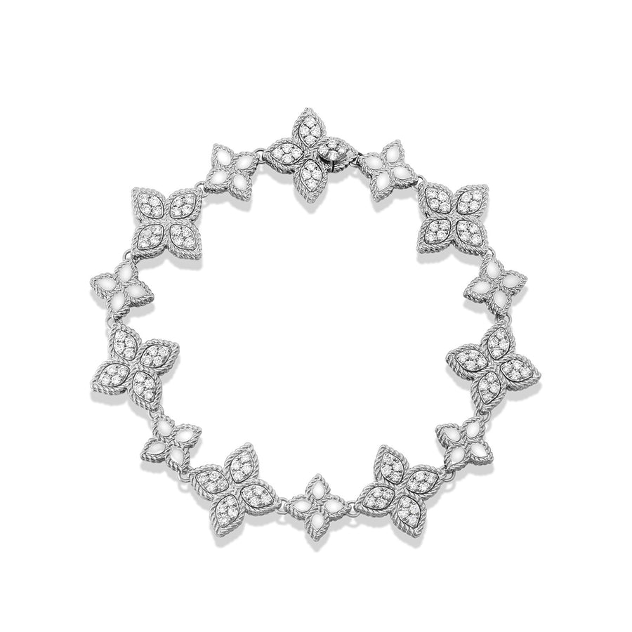 Roberto Coin Princess Flower Diamond Link Bracelet -