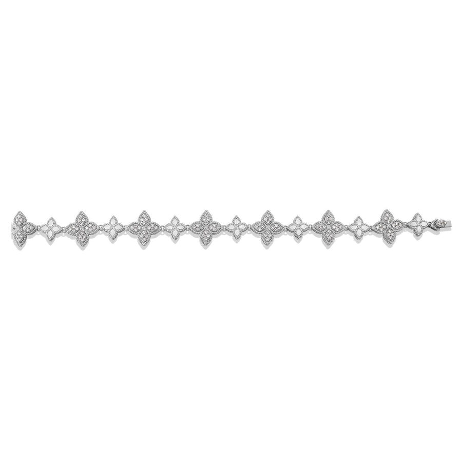 Roberto Coin Princess Flower Diamond Link Bracelet -