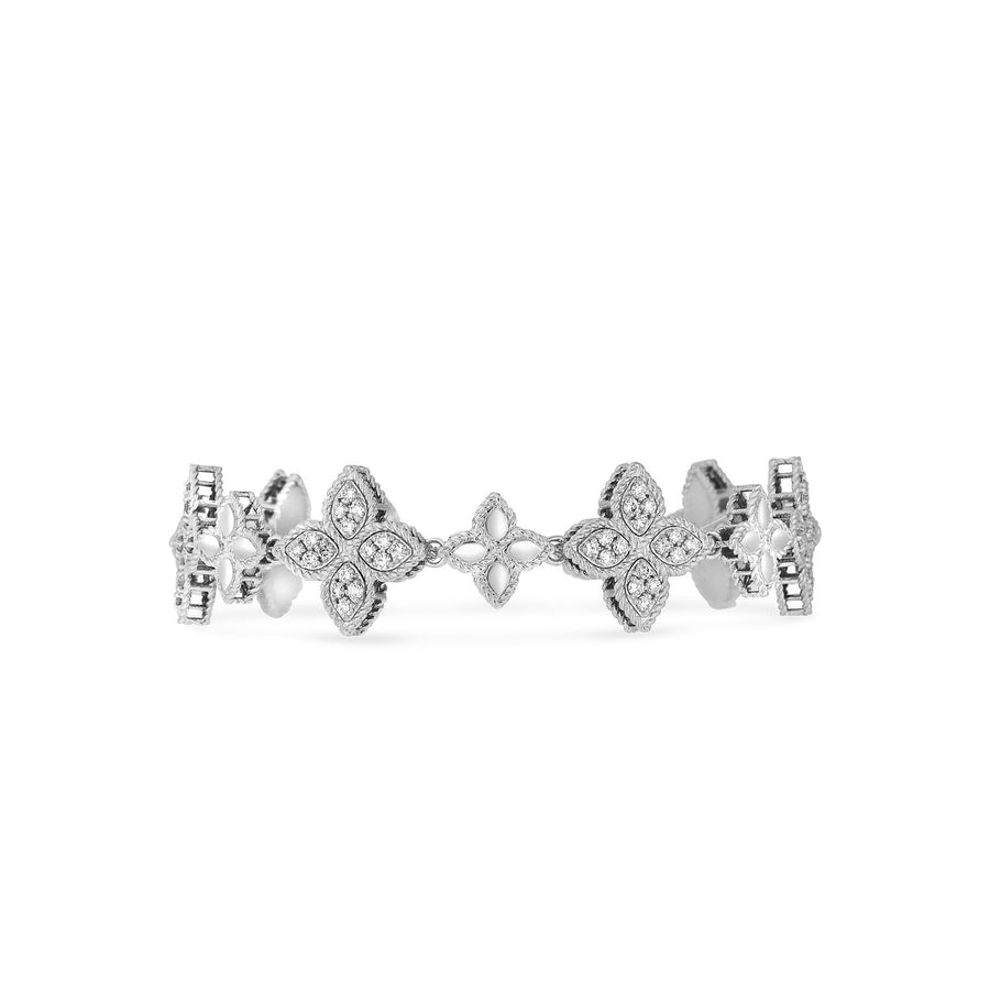 Roberto Coin Princess Flower Diamond Link Bracelet -
