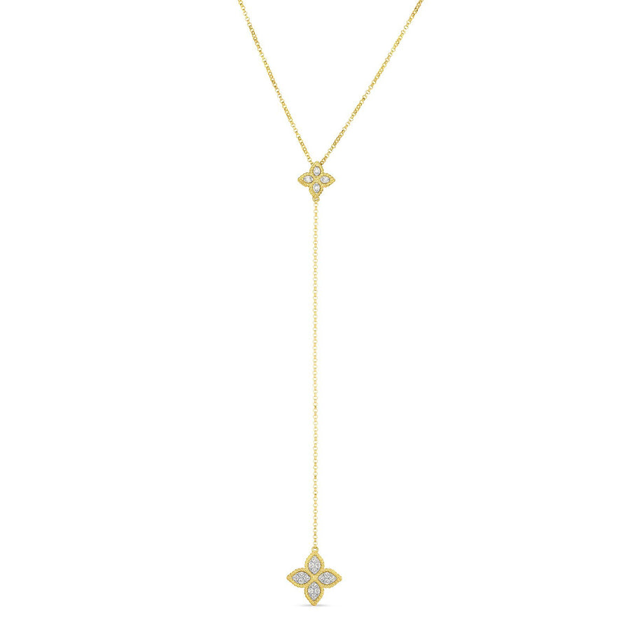 Roberto Coin Princess Flower Diamond "Y" Necklace -