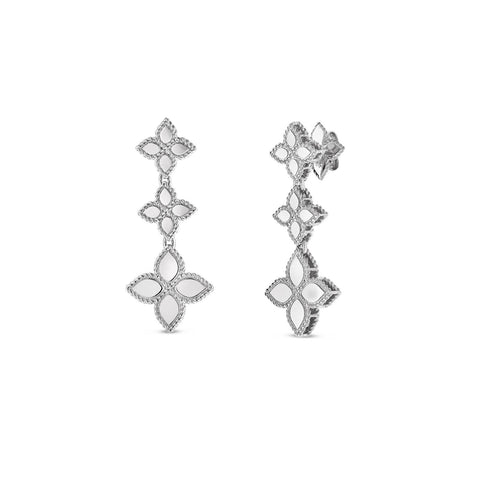 Roberto Coin Princess Flower Drop Earrings-Roberto Coin Princess Flower Drop Earrings -