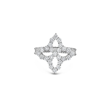 Roberto Coin Princess Flower Large Diamond Outline Ring-Roberto Coin Princess Flower Large Diamond Outline Ring -