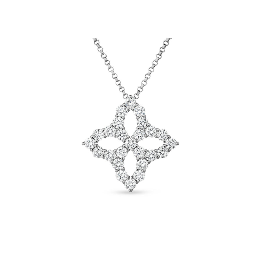 Roberto Coin Princess Flower Large Diamond Pendant -