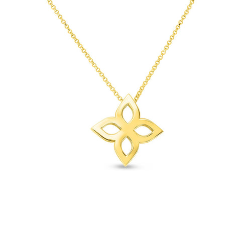 Roberto Coin Princess Flower Large Outline Pendant-Roberto Coin Princess Flower Large Outline Pendant -