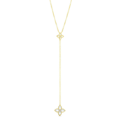 Roberto Coin Princess Flower Lariat Necklace-Roberto Coin Princess Flower Lariat Necklace -