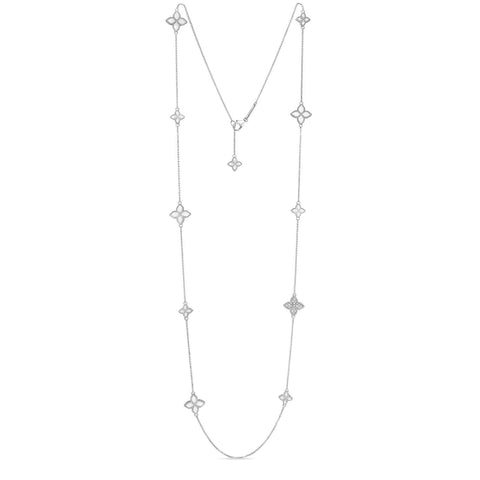 Roberto Coin Princess Flower Long Necklace-Roberto Coin Princess Flower Long Necklace -