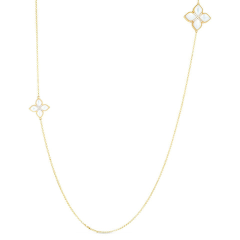 Roberto Coin Princess Flower Long Necklace-Roberto Coin Princess Flower Long Necklace -