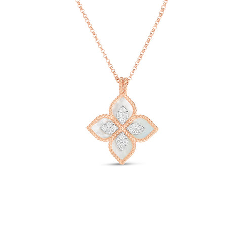 Roberto Coin Princess Flower Mother-of-Pearl Necklace-Roberto Coin Princess Flower Mother-of-Pearl Necklace - 8882784AHCHX