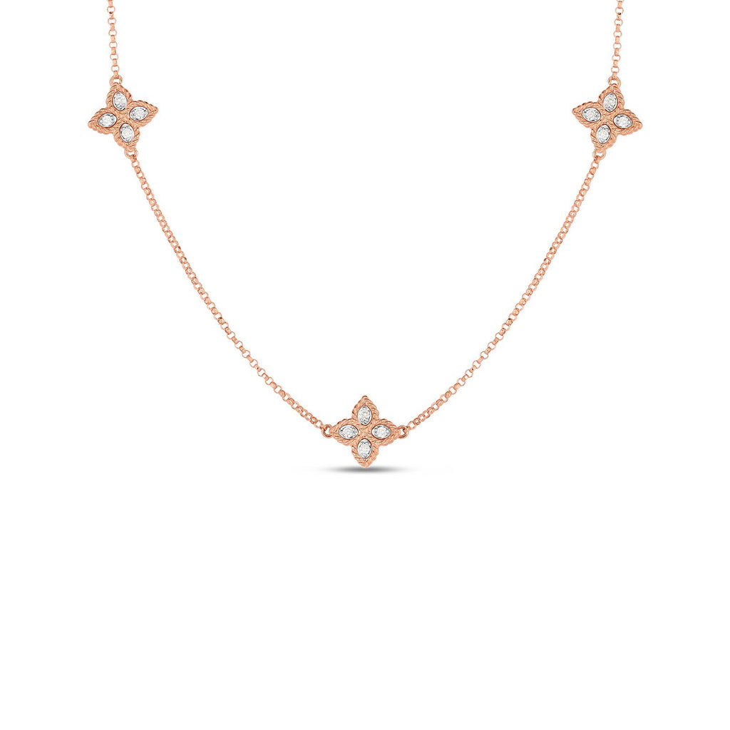 Roberto Coin Princess Flower Reversible Diamond Necklace -