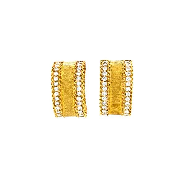 Roberto Coin Princess Satin Diamond Earrings -
