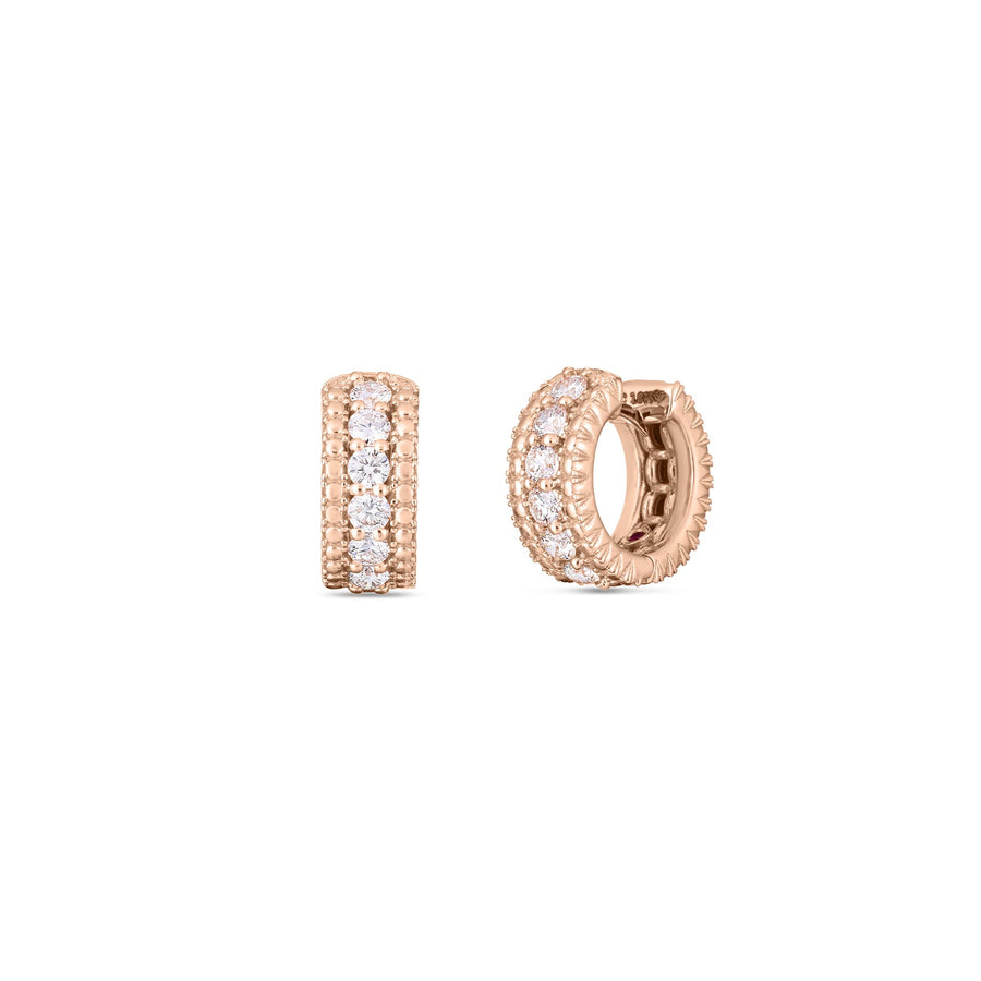 Roberto Coin Siena Diamond Huggy Hoop Earrings - 111472AXERX0