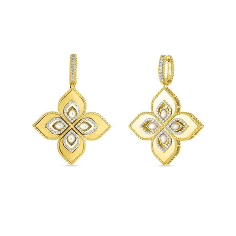 Roberto Coin Venetian Princess Medium Flower Drop Earrings-Roberto Coin Venetian Princess Medium Flower Drop Earrings -