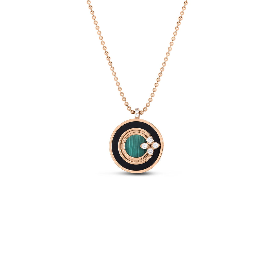 Roberto Coin Verona Diamond & Black Jade & Malachite Necklace - 8883125AX17X