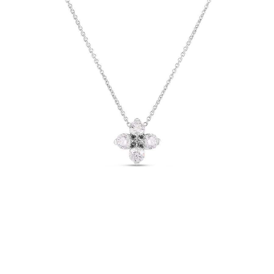 Roberto Coin Verona Diamond Flower Necklace - 111465AWCHX0