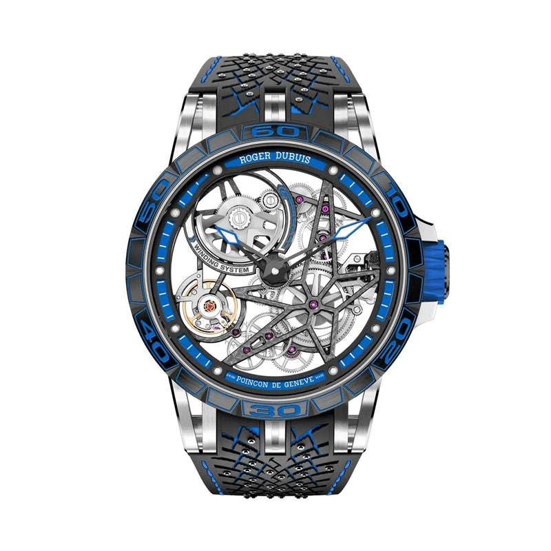 Roger Dubuis Excalibur Spider Pirelli Silver Titanium 45mm-Roger Dubuis Excalibur Spider Pirelli Silver Titanium 45mm - DBEX0857