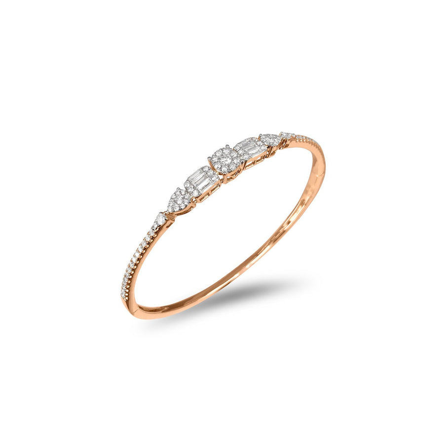 Rose Gold Diamond Bangle - IGI00406R