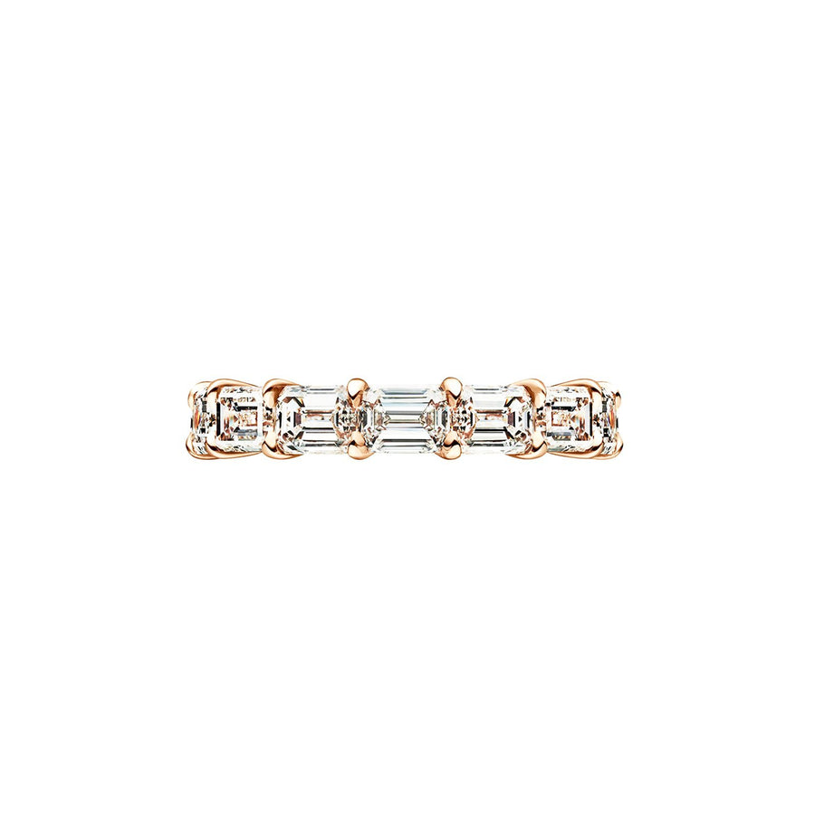 Rose Gold Diamond Eternity Wedding Band -