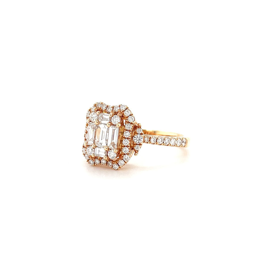 Rose Gold Diamond Ring - DREDW00893