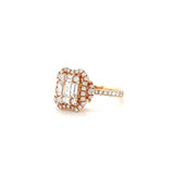 Rose Gold Diamond Ring-Rose Gold Diamond Ring - DREDW00893