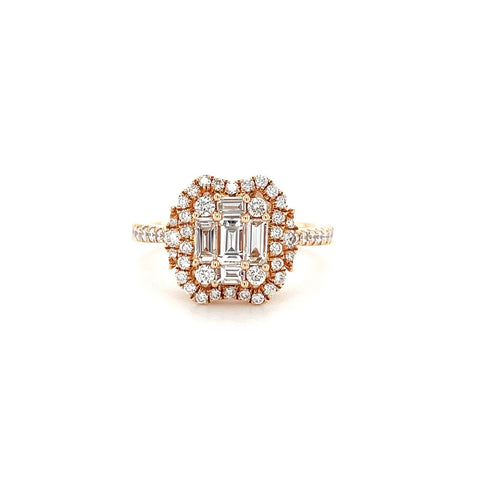 Rose Gold Diamond Ring-Rose Gold Diamond Ring - DREDW00893