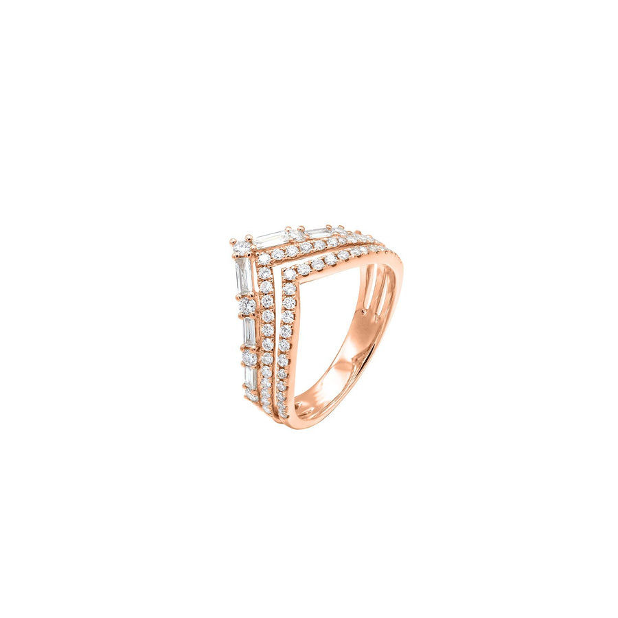 Rose Gold Diamond Ring - IRI00126R