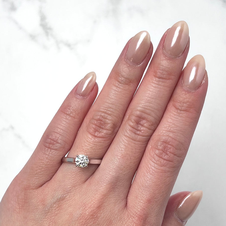 Round-cut Diamond Engagement Ring -