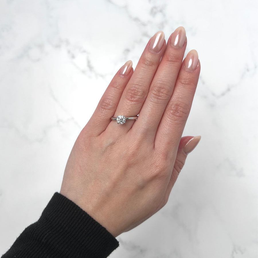 Round-cut Diamond Engagement Ring -