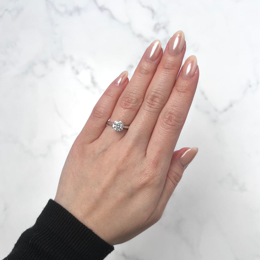 Round-cut Diamond Engagement Ring -