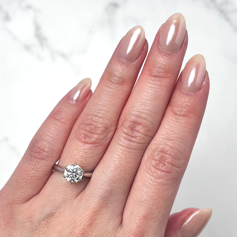 Round-cut Diamond Engagement Ring -