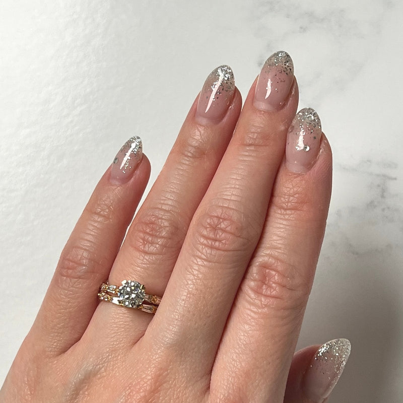 Round-cut Engagement Ring and Band Set-Round-cut Engagement Ring and Band Set - DRFMK03070