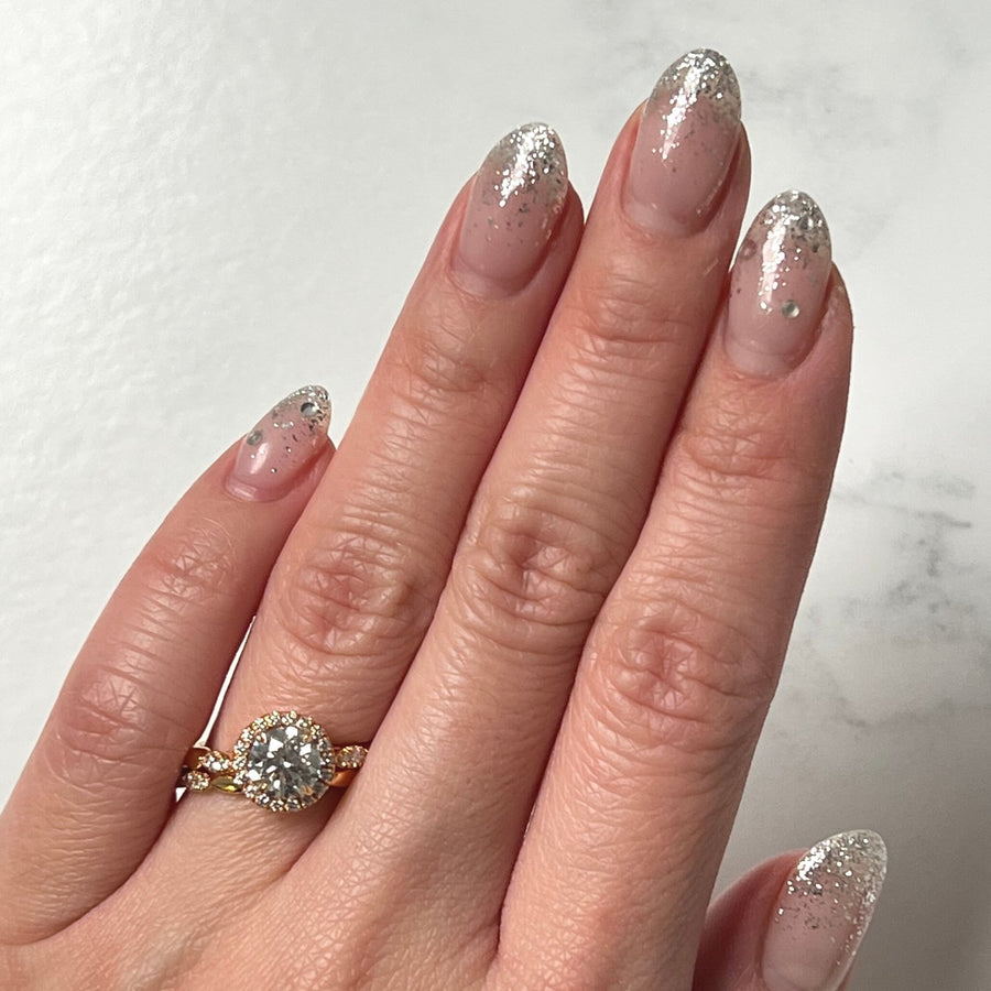 Round-cut Engagement Ring Set - DRFMK03105