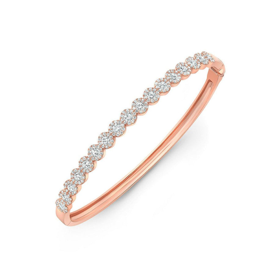 Round Diamond Halo Bangle - DBMKD00232