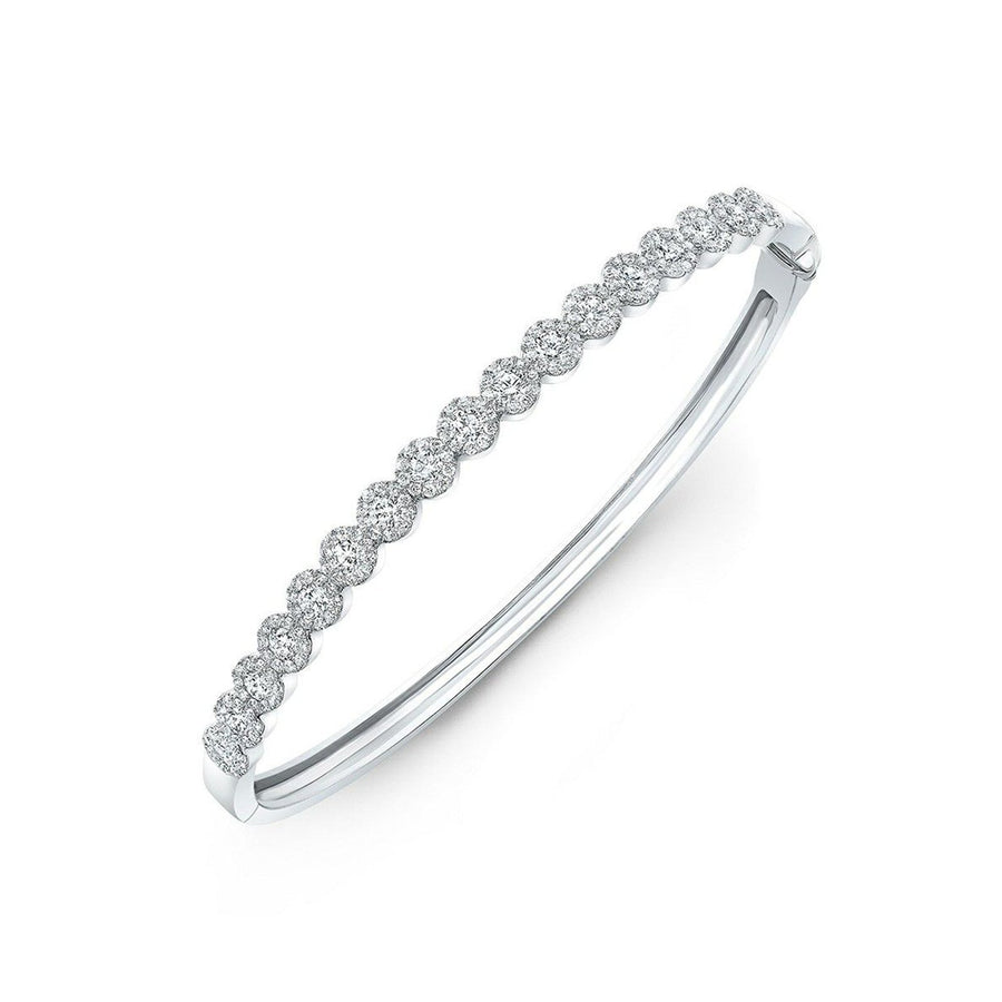Round Diamond Halo Bangle - DBMKD00240
