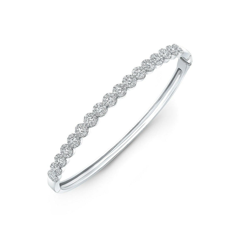 Round Diamond Halo Bangle-Round Diamond Halo Bangle - DBMKD00240