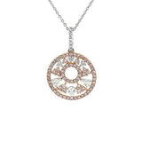 Round Diamond Pendant and Chain - DNUJD00240