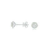 Round Halo Diamond Earrings-Round Halo Diamond Earrings -