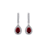 Ruby and Diamond Earrings-Ruby and Diamond Earrings - RENEL00182