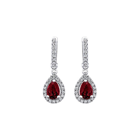 Ruby and Diamond Earrings-Ruby and Diamond Earrings - RENEL00182